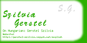 szilvia gerstel business card